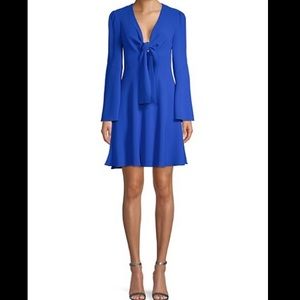 DVF tie front mini dress in Sapphire size 8